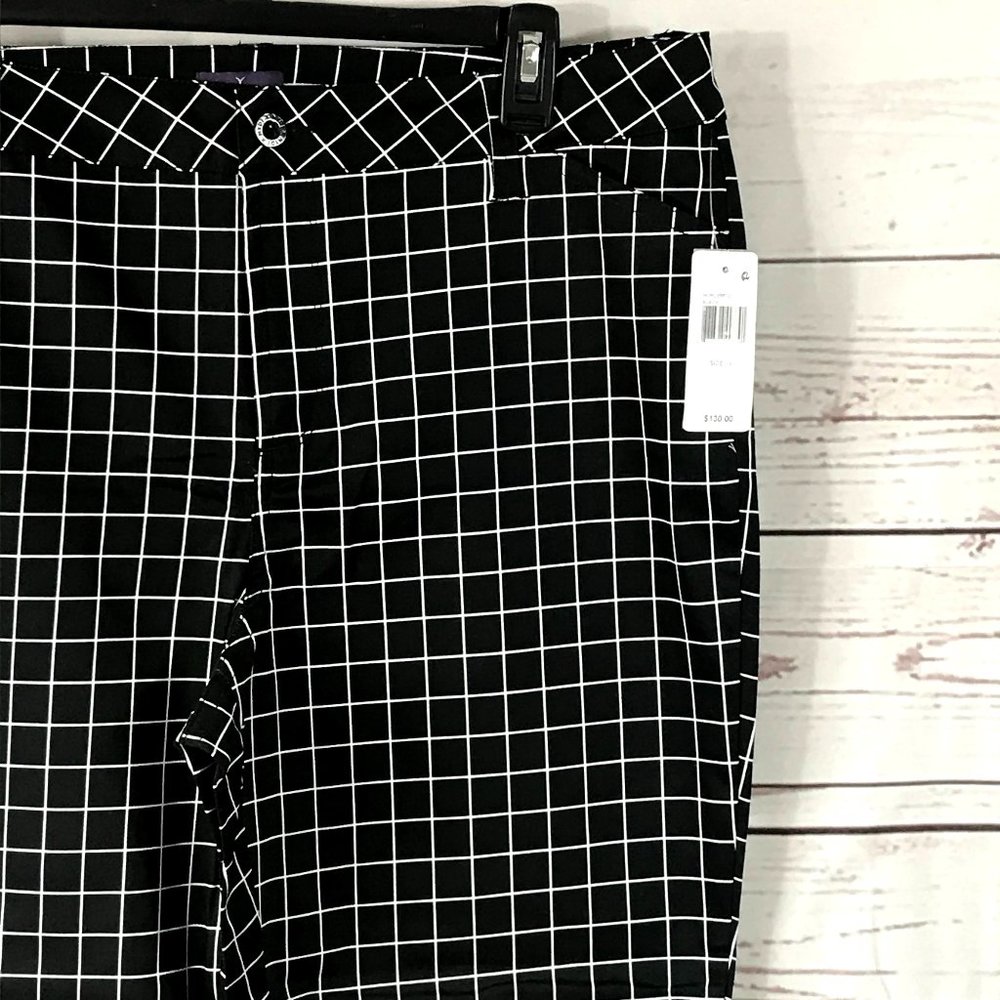 NYDJ Women's Black and White Celia Grid Print Trouser#MORL25P321 Size 16 - Picture 3 of 6